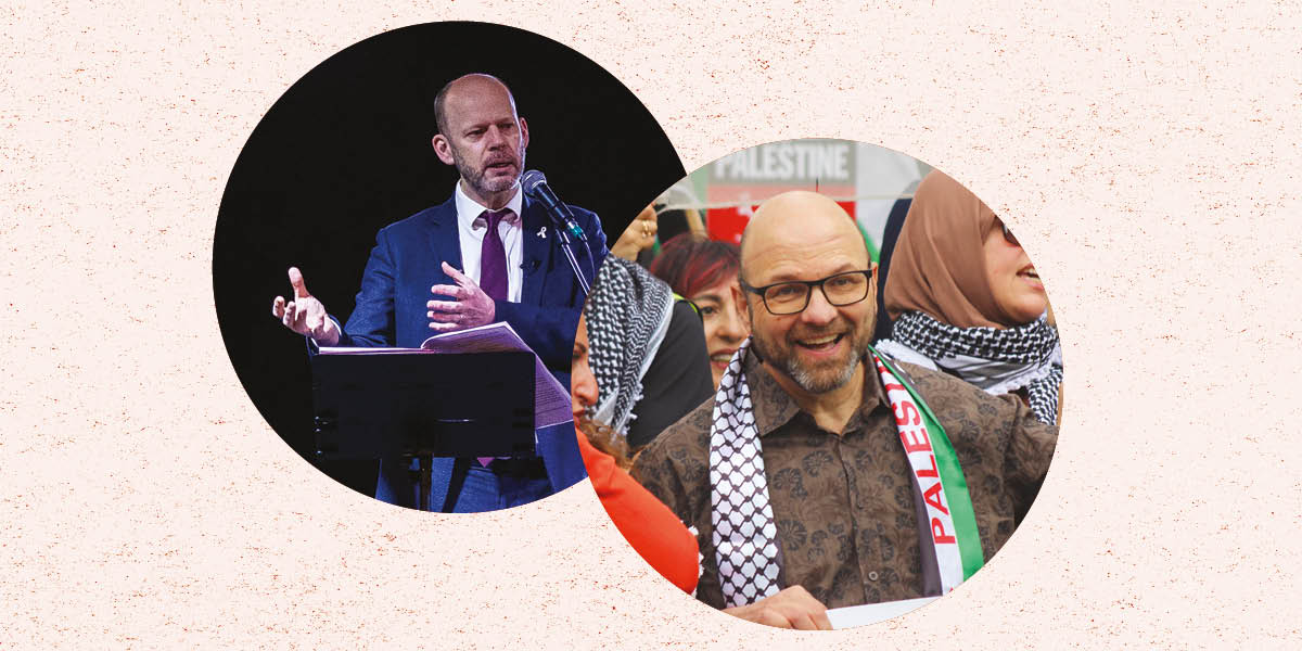 Two photos of former North of Tyne mayor (left) and Independent candidate for Holborn & St Pancras Andrew Feinstein (right)