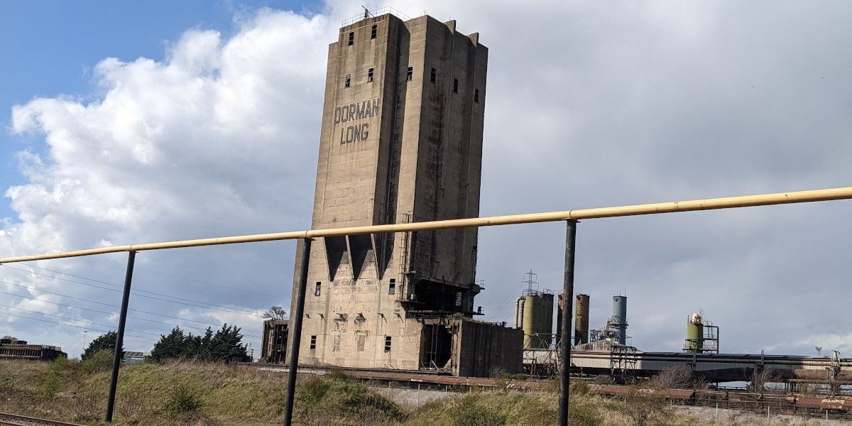Photo of he Dorman Long tower prior to its demolition